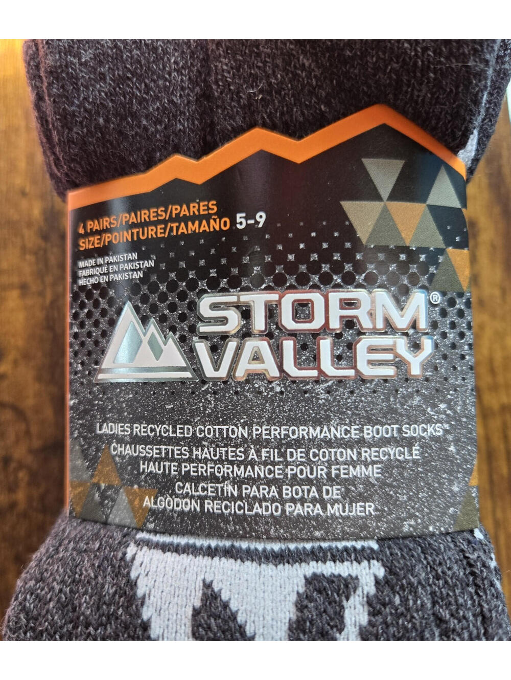Storm Valley Recycled Cotton Performance Boot Socks Womens Size 5-9 4 Pairs New - Picture 4 of 5